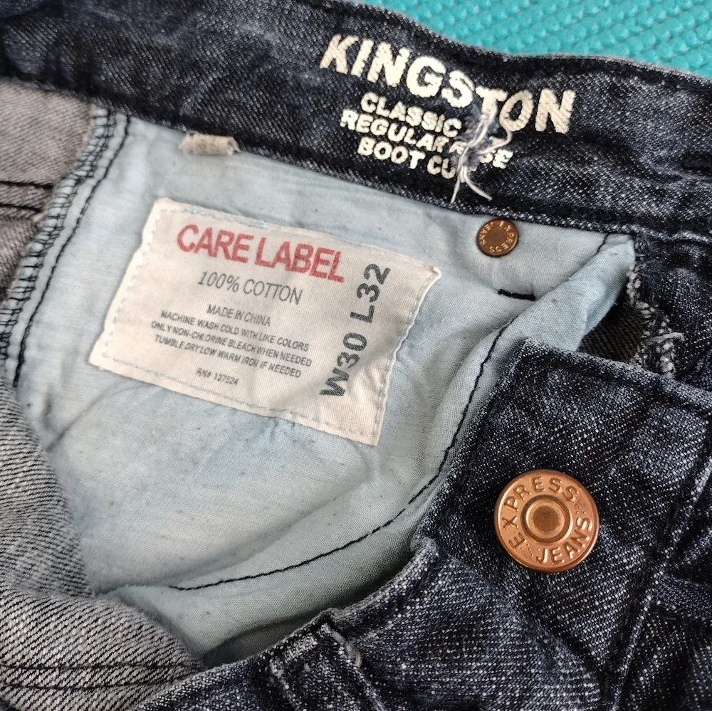 Express Mens Boot Cut Kingston Classic Fit Jeans 30 X32